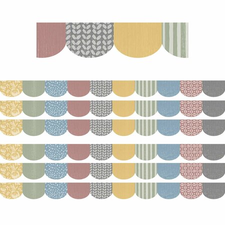 TEACHER CREATED RESOURCES Classroom Cottage Scalloped Die-Cut Border Trim, 72PK 7182